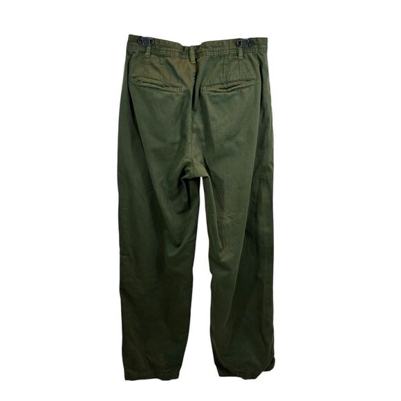 Ladies Free People Army Green High Rise Pleat Front Pants Size 6 - Picture 3 of 11